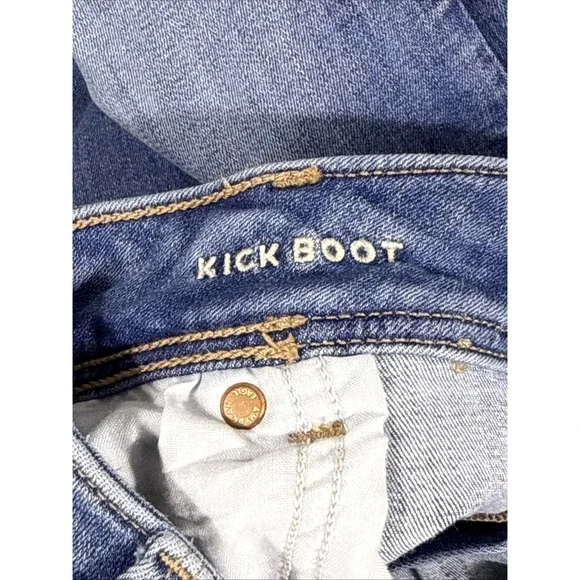 American Eagle Kick Boot Jeans Womens SIze 16 SHORT Hippie Cowgirl Boho Rodeo - Picture 13 of 15